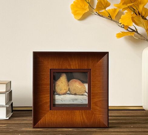 إطار صورة حائط خشبي لبيت المزرعة مقاس 4 × 4، إطار صورة بني ريفي مع ملف تعريف مسطح عريض، إطارات عائلية مربعة خشبية عتيقة in Kuwait