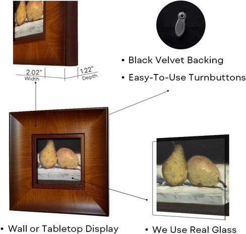إطار صورة حائط خشبي لبيت المزرعة مقاس 4 × 4، إطار صورة بني ريفي مع ملف تعريف مسطح عريض، إطارات عائلية مربعة خشبية عتيقة in Kuwait