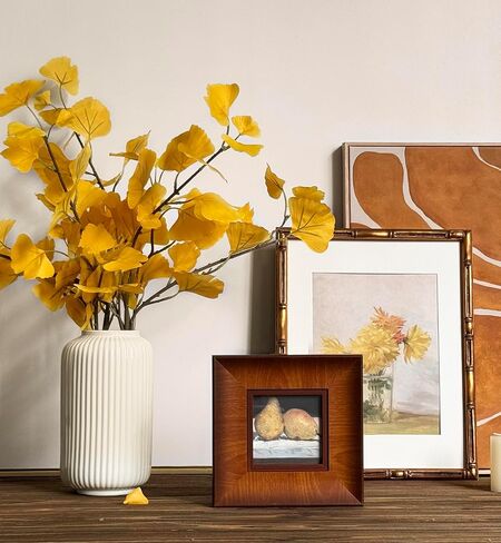 إطار صورة حائط خشبي لبيت المزرعة مقاس 4 × 4، إطار صورة بني ريفي مع ملف تعريف مسطح عريض، إطارات عائلية مربعة خشبية عتيقة in Kuwait