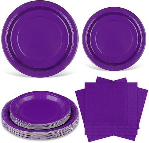 Ruisita 48 Pieces Red Party Supplies Solid Red Tableware Including 7 Inch and 9 Inch Paper Dinner Plates 2 Ply Napkins for Wedding, Birthday Party, Picnic, Barbecue (Serves 16) in Saudi Arabia