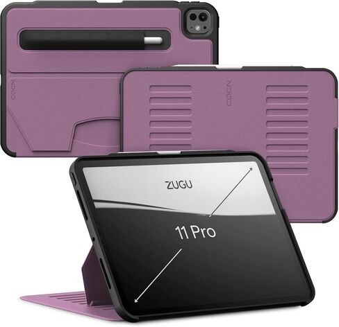 Zugu Case for iPad Pro 11 (M4) 2024, Slim Protective Cover with Apple Pencil Holder, Auto Wake/Sleep, Multiple Viewing Angles - iPad Pro 11 Inch Case, iPad 11 Case, iPad Pro 11 Inch Case - Black in Saudi Arabia