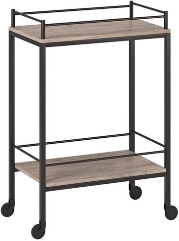 Barnes 23.5'' Wide Rectangular Bar Cart in Black Grain in Saudi Arabia