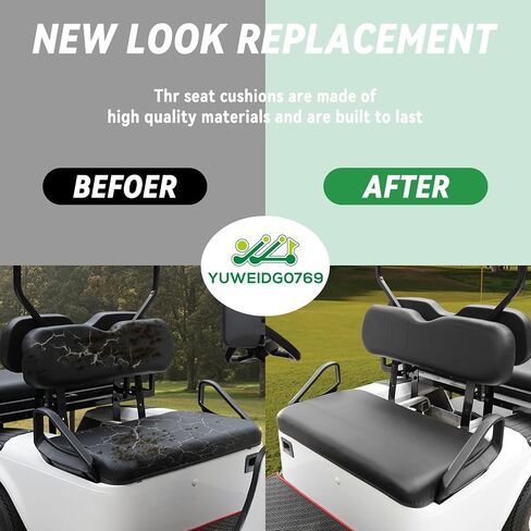 مقعد بديل لعربة الجولف مناسب لعربة الجولف EZGO TXT RXV Club Car Precedent DS، وسائد المقعد الأمامي لعربة الجولف على طراز المصنع وظهر المقعد in Saudi Arabia