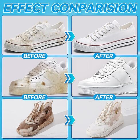 منظف ​​الأحذية، منظف الأحذية الرياضية بوزن 6.76 أونصة مع فرشاة الأحذية، منظف الأحذية البيضاء يزيل الأوساخ والبقع، مجموعة تنظيف الأحذية للأحذية البيضاء، الجلود، الحياكة، الأحذية الطويلة، القماش، القماش، التنس، منظف الأحذية المصنوعة من الجلد السويدي in Kuwait