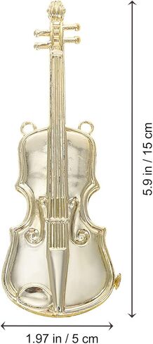 Toyvian 12pcs Musical Instrument Christmas Ornaments Xmas Tree Hanging Decorations Golden Silver Violin Trumpet Hanging Tree Decor Musical Instrument Model Tree Ornament in Saudi Arabia