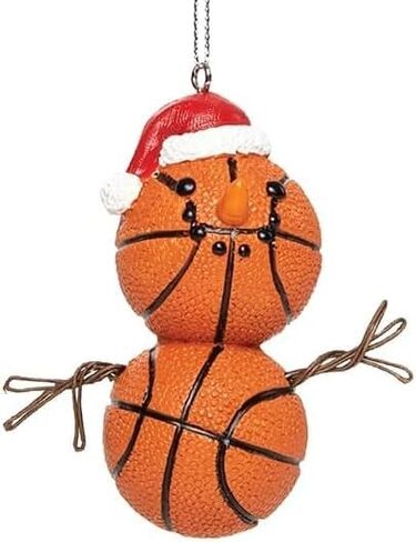 The Bridge Collection Basketball Snowman Ornament - Unique and Fun Basketball Ornament for Christmas Tree - Sports Ornaments in Saudi Arabia