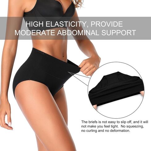 High Waisted Postpartum Underwear Slight Tummy Control Underwear Soft Full Coverage Cotton Panties Multipack in Saudi Arabia