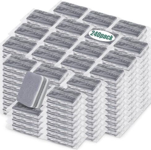 Tanlade 1000 Pcs Individually Wrapped Sponge Dishwashing Sponge Bulk Non Scratch Scrub Sponges Kitchen Scouring Pad for Household Cleaning Rental Dishes Hotel Apartment Car (Yellow,Green) in Saudi Arabia
