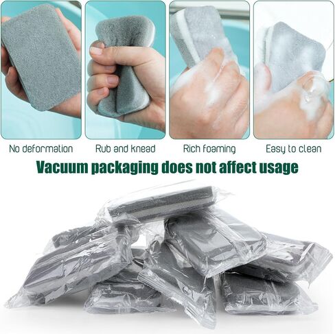 Tanlade 1000 Pcs Individually Wrapped Sponge Dishwashing Sponge Bulk Non Scratch Scrub Sponges Kitchen Scouring Pad for Household Cleaning Rental Dishes Hotel Apartment Car (Yellow,Green) in Saudi Arabia