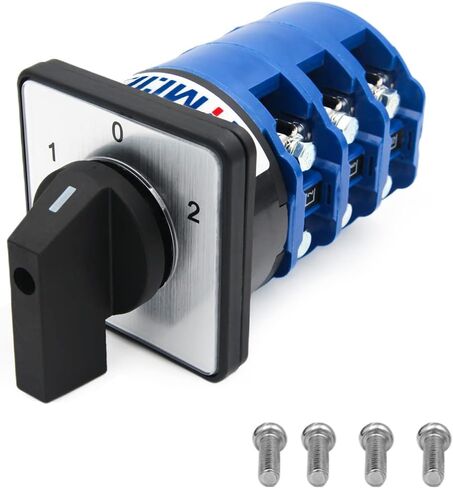 KEYMOO 125A Rotary Changeover Switch, 660V 3 Position 3 Phase 12 Terminals,2- Way 3NO 3NC Universal Selector Switch 125/D303.3 in Saudi Arabia