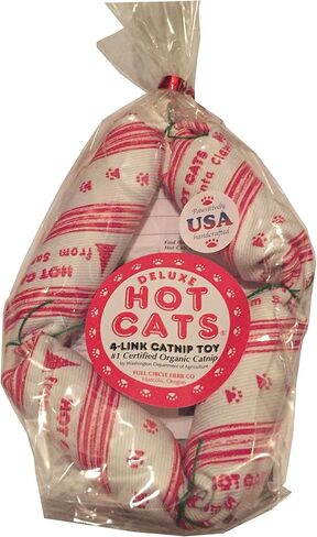 Deluxe Hot Cats Four Link Catnip Sausage Variety Design 17" - Filled with Organic Catnip in Saudi Arabia