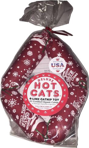 Deluxe Hot Cats Four Link Catnip Sausage Variety Design 17" - Filled with Organic Catnip in Saudi Arabia