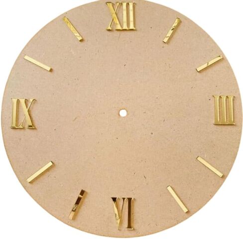 Krishta Mirrored Clock Roman Numbers with Dashes for Resin Clock- Acrylic Laser Cut- 12 Pcs Set of Hour Marks for Clocks (1 Inch) (Mirror Gold) in Saudi Arabia