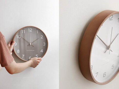 Wall Clock, Modern Clock, Natural Wood Clock, Minimalist Design Clock, Decorative Wall Clock, Wooden Wall Clock, Modern Wall Clock (White, 12'') in Saudi Arabia