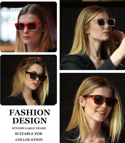 Eyekepper Bifocal Reading Glasses Women Stylish Bifocal Readers Clear Lens Oversize - Red +3.00 in Saudi Arabia