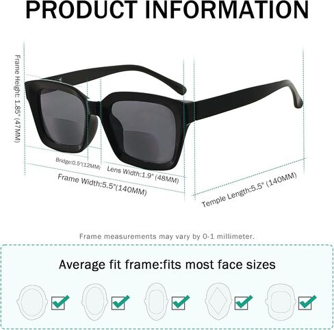 Eyekepper Bifocal Reading Glasses Women Stylish Bifocal Readers Clear Lens Oversize - Red +3.00 in Saudi Arabia