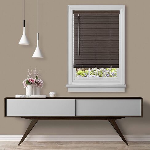 مجموعة Ben&Jonah PrimeHome Collection Madera Falsa اللاسلكية 2 "مكفوفين من الخشب الصناعي 46x64 - ماهوجني in Kuwait