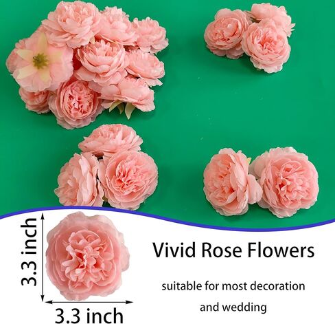 40 Pcs Blue Silk Rose Flower Heads, 3.3'' Artificial Plant Decoration, Royal Blue, No Stem, Reusable, DIY Flower Well, Crafts Bouquest in Kuwait