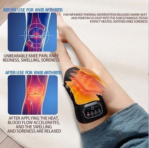 جهاز للركبة والساق مع علاج حراري لتخفيف الألم، 3 أجهزة تدليك لشدة الضغط للتعافي الرياضي، واسترخاء العضلات in Kuwait