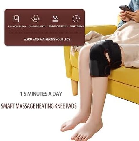 جهاز للركبة والساق مع علاج حراري لتخفيف الألم، 3 أجهزة تدليك لشدة الضغط للتعافي الرياضي، واسترخاء العضلات in Kuwait