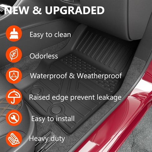 powoq Trunk Mat Compatible with 2021-2024 Jeep Grand Cherokee L&Overland Backrest Mat Replacement for Grand Cherokee L 2021-2024 Accessories(Fit Grand Cherokee L, Rear Trunk Mat+Rear Backrest Mat) in Kuwait