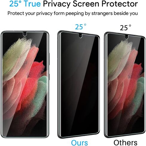 TAURI 2+2 Pack Screen Protector Designed for Samsung Galaxy S23 Ultra 5G, 2 Pack [Self-Healing] TPU Film + 2 Pack Camera Lens Protector, [Case Friendly] Support Fingerprint Unlock in Kuwait