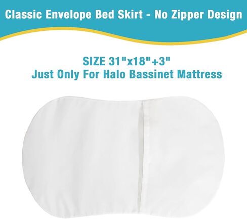 Bassinet Mattress Protector Compatible with Foalom, Newton, Skylar Baby Bassinet, 2 Pack, Waterproof Quilted 3 in 1 Rectangle Bassinet Mattress Pad Cover, White, 35" x 20" in Saudi Arabia