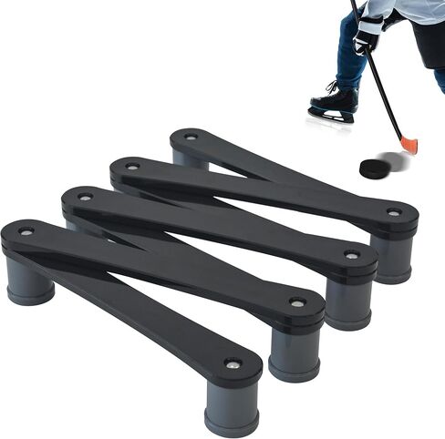 معدات تدريب الهوكي 5 أقسام/7 أقسام، مدرب التعامل مع عصا الهوكي، أدوات تدريب الهوكي مع مفاصل قابلة للتعديل، صلبة ومحمولة باللون الأسود in Kuwait