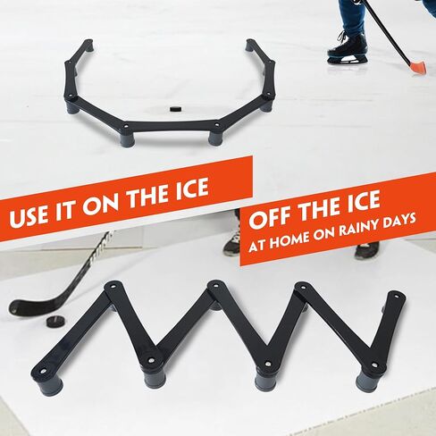 معدات تدريب الهوكي 5 أقسام/7 أقسام، مدرب التعامل مع عصا الهوكي، أدوات تدريب الهوكي مع مفاصل قابلة للتعديل، صلبة ومحمولة باللون الأسود in Kuwait