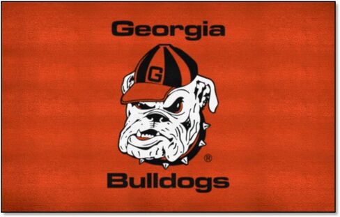 FANMATS NCAA University of Georgia Bulldogs Nylon Face All-Star Rug , 34"x45" in Saudi Arabia