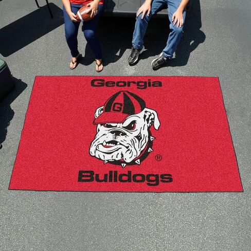 FANMATS NCAA University of Georgia Bulldogs Nylon Face All-Star Rug , 34"x45" in Saudi Arabia