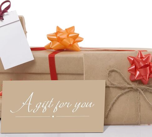 50 Pcs Blank Gift Certificates for Small Businesses 3.75 x 7.5 Inches Kraft Foil Certificate Cards Paper Vouchers for Christmas Hair Salons Spa Bars in Saudi Arabia