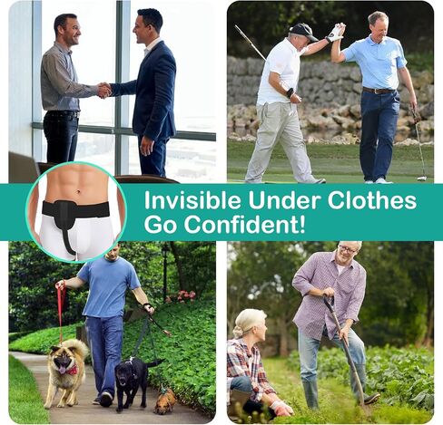 Pain-Relief Inguinal Hernia Belt For Men & Women – Two Dual Soft Pads, Breathable Fabric, Durable Velcro, One-Size Fits All in Saudi Arabia