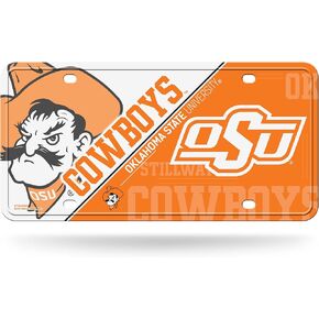 Rico Industries NCAA Oklahoma State Cowboys Metal License Plate Tag