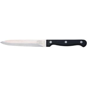 Chicago Cutlery 2-Piece Stainless Steel Triple Rivet Polymer Handles Essentials Partoku/Santoku Set, Black