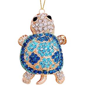 Sea Turtle Ornament,Rhinestone Turtle Christmas Tree Ornaments,Beach Themed Christmas Ornaments,Ocean Christmas Ornaments 2024,Sea Turtle Gifts for Women