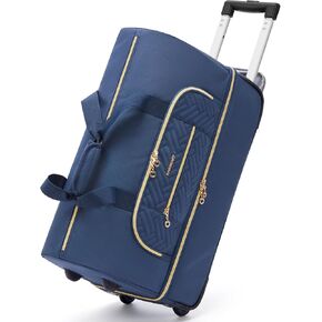 BAGSMART Rolling Duffle Bag with Wheels, 45L Carry-on Luggage Large Travel Bag with Shoes Compartment, Weekender Overnight Bag for Travel, Business Trips(Black) in Kuwait