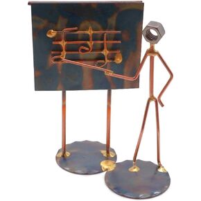 Rock Creek Metal Craft Musical Director Handmade Metal Figurine Hand Welded Metal Art & Recycled Metal Sculptures - Unique Desk Accessories, Medical Office Decor, & Musical Director Gifts