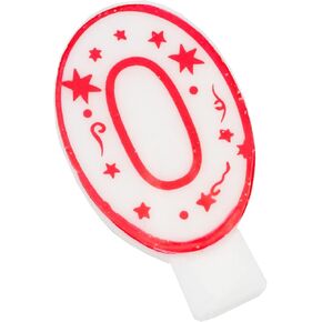 Chef Craft Classic Numeral Candle, Number 1, 3 Inch, White/Red