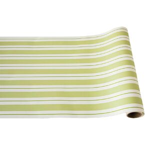 Hester & Cook Disposable Green Striped Table Runner - Paper Table Runner Roll for Parties or Weddings - American Made