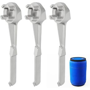 IMPRESA 3 عبوات من مفتاح طبلة الألومنيوم لفتح البراميل - مفتاح ربط غير شرارة - مناسب لأغطية بونج مقاس 2 بوصة وبعض 3/4 بوصة - مفتاح ربط أسطواني قوي وسلس وخفيف الوزن لطبول 10 و15 و20 و30 و55 جالون in Kuwait