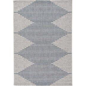 تصميم مميز من آشلي ألفيرنو 8 × 10 سجادة بتصميم هندسي حديث، أبيض وأزرق in Kuwait