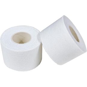 Athletic Tape Athletic & Medical Trainers & First Aid Tape for Injuries Wrist Ankle Finger Tape Easy to Tear & No Sticky Residue (White) (BK1.5in*10yd*4rolls)