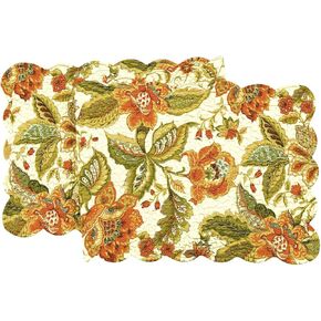 C&F Home Amelia Cotton Quilted Reversible Table Runner Machine Washable 14 X 51 Table Runner Amelia