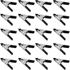 20pcs 2" inch Metal Spring Clamps Spring Clips Clamps Spring Clamps 2 inch Heavy Duty for Household Clips Camping Woodworking Clips (Black, 2 inch)