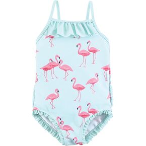 Hudson Baby Baby Girl's Toddler Swimsuit, Sunset Stripe, 9-12 Months