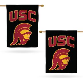 Desert Cactus USC Flag Double Sided 3-Ply Flag University of Southern California Trojans Banners 100% Polyester Indoor Outdoor Flags (House Flag C)