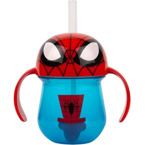 The First Years Disney Mickey Mouse Weighted Straw Cup - Spill Proof Toddler Straw Cups - Transition Sippy Cups - Toddler Feeding Supplies - 7 Oz - Ages 9 Months and Up