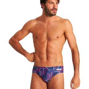 ARENA Puzzled Swim Briefs for Boys and Men- Brief Style Swimsuit for Swimming Practice, Casual or Competitive Swimwear