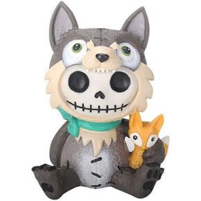 SUMMIT COLLECTION Furrybones Wolfgang Signature Skeleton in Wolf Costume with Fox Friend